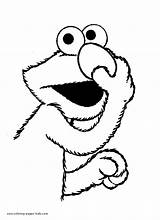 Elmo Coloring Pages Cartoon Character Kids Color Characters Printable Sheets Print Sheet Found sketch template