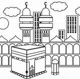 Kaaba sketch template