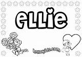 Ellie Ella Hellokids Namen Girly Ausmalen Ellen Hi5 Crayola Eloise sketch template