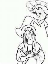 Coloring Mary Angel Pages Comments sketch template