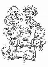 Coloring Pages Rugrats Printable Cartoon Kids Sheets 4kids Cartoons sketch template