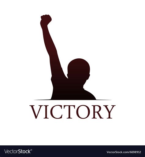 victory logo template royalty  vector image
