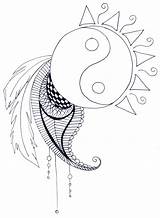 Yang Coloring Pages Yin Ying Printable Adult Getdrawings Getcolorings Sheets sketch template
