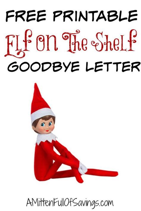 printable elf   shelf goodbye letter shelves  ojays