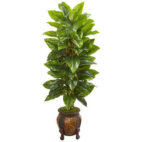 natural   large leaf philodendron artificial plant