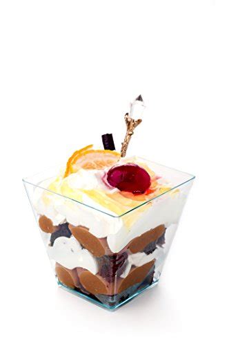 Elegant 2 Oz Square Mini Dessert Cups 110 Count Made