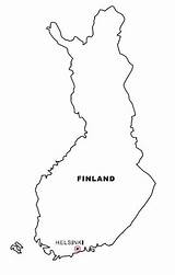Finlandia Finnland Landkarte Cartine Malvorlage Ausmalen Landkarten Nazioni Geografie sketch template