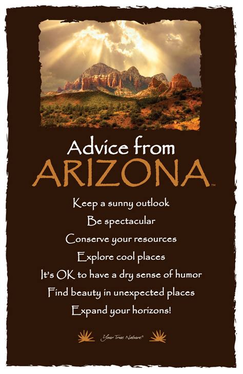 advice  arizona frameable art card nature quotes mother nature quotes dry sense  humor