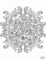 Barroco Mandala Supercoloring Barrocas Mandalas Disegno Tercera Edad Colorare Cif sketch template