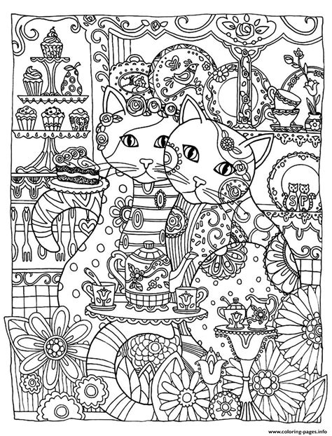 cute cat coloring pages  adults select   printable