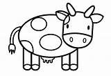 Cow Coloring Cute Pages Cartoon Getdrawings Getcolorings Color Printable sketch template