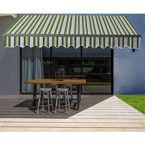 aleko fabric retractable standard patio awning wayfair
