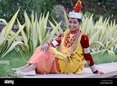 couple wearing traditional dress meghalaya india asia mr 786 stock