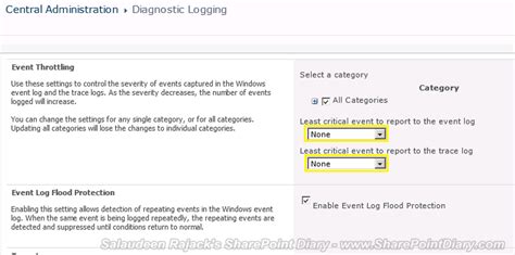 configure diagnostic logging in sharepoint 2010 best practices faqs sharepoint diary