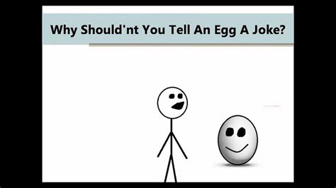 Jon S Jokes Why Should Nt You Tell An Egg A Joke