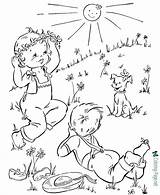 Coloring Spring Pages Kids Color Printable Sheets Kid Book Sunny Nature Sheet Boys Fun Preschool Colouring Outdoor Clipart Girl Colorat sketch template