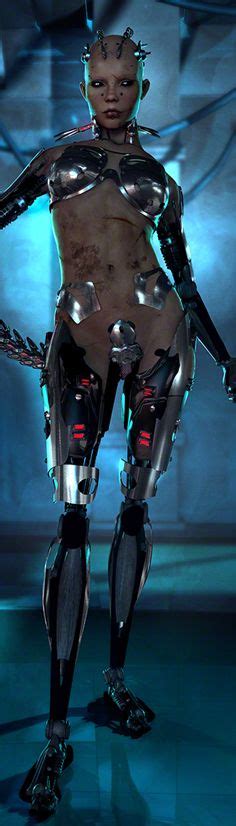 cyborg retro futuristic female bot 80 s sci fi movie