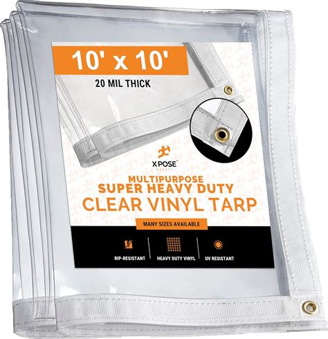 clear vinyl tarp super heavy duty  mil transparent waterproof pvc tarpaulin