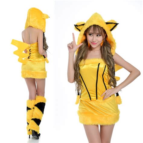 Free Shipping Sexy Pikachu Costume Pokemon Pikachu Anime
