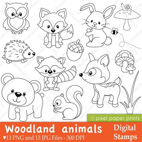 printable woodland animal templates perfect   nursery  baby