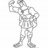 Hercules Coloring Arms Showing His Pages Cartoon Coloringpages101 Megara Couples Disney Kids sketch template