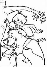 Mowgli Coloring Getdrawings Pages Jungle Book sketch template