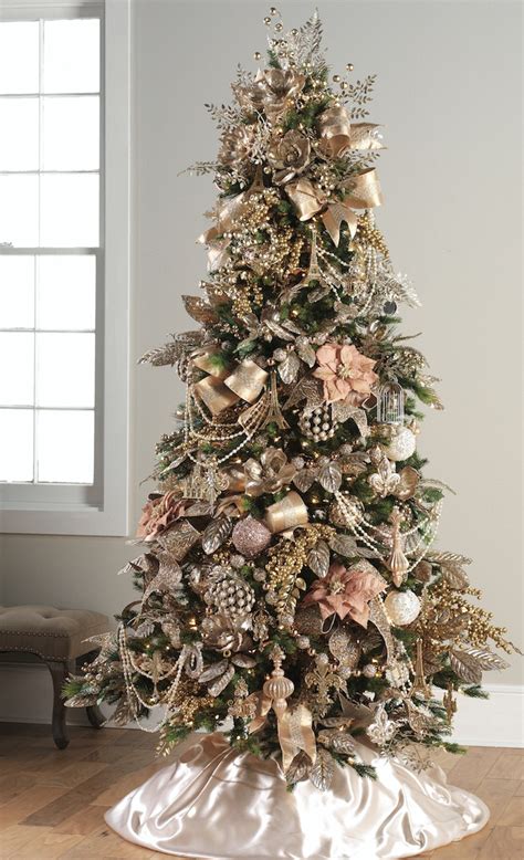 pretty  pink christmas tree  fine rose gold laurel home