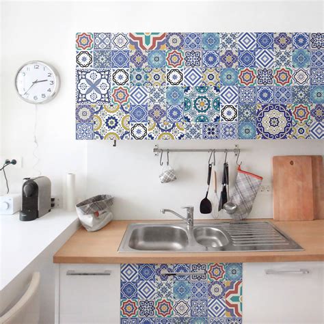 carta adesiva  mobili tiling pattern ornate portuguese tiles