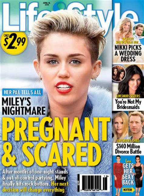 miley cyrus pregnant and scared the hollywood gossip
