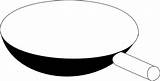 Clipart Pan Frying Wok Cliparts Clip Library Cooking Cookware Vector Drawing Fry sketch template