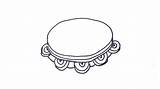 Tambourine Draw Drawing Clipartmag sketch template