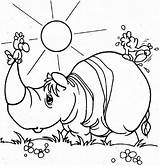 Coloring Pages Rhinoceros sketch template