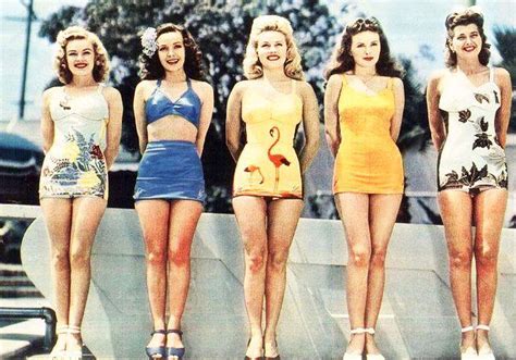 1950s Swimsuits 50s Bathing Suits Retro Swimwear