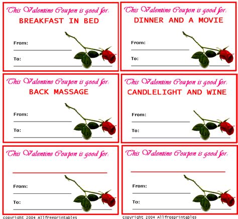 valentines day coupons printable valentines day coupons