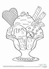 Colouring Ice Cream Pages Sundae Coloring Fill Color Winter Summer Village Scoop Activity Printable Food Colour Getcolorings Girl Bucket Filler sketch template