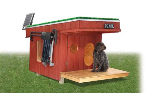 mans  friend   high tech home dog houses solar heating heated dog house