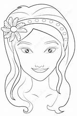 Face Coloring Girl Pages Template Colouring Printable Color Templates Angry Getcolorings Print sketch template