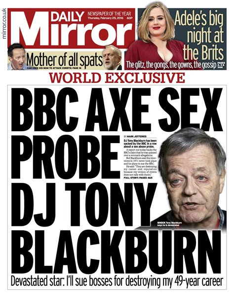 Nick Sutton On Twitter Thursday S Daily Mirror Exclusive Bbc Axe