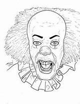 Clown Coloring Pennywise Pages Halloween Drawing Scary Horror Printable Killer Para Color Creature Bing Lagoon Chucky Dibujos Movie Doll Adult sketch template