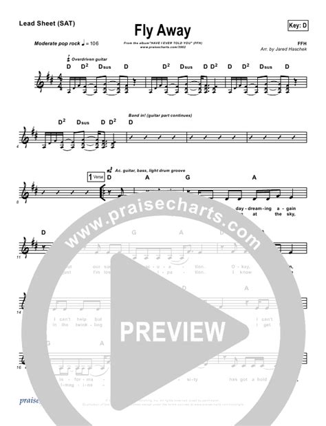 fly away sheet music pdf ffh praisecharts