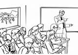 Classroom Coloring Teacher Large sketch template