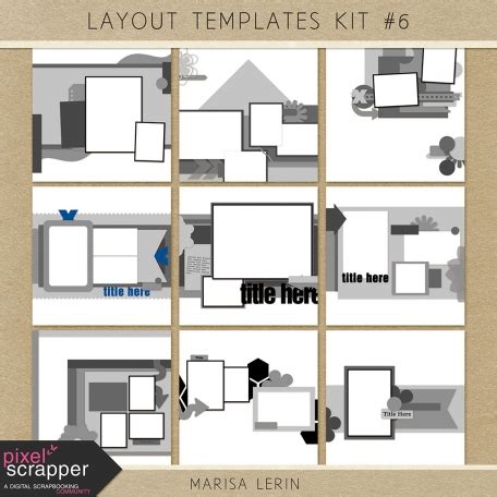 layout templates kit   marisa lerin graphics kit digitalscrapbook