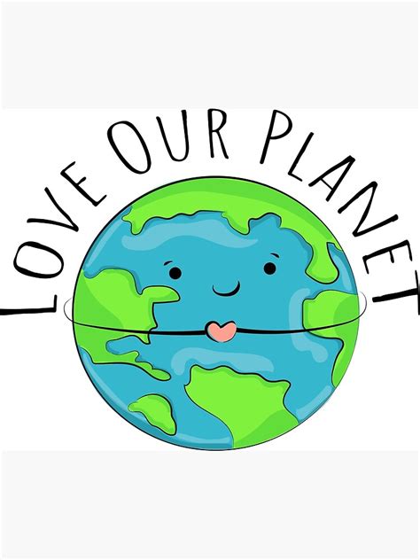 poster love  planet dessin anime ecologie art par doodlebythesea redbubble