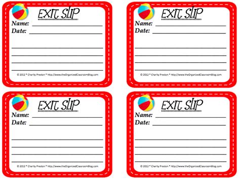 pin on exit slips