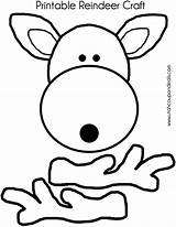 Reindeer Face Printable Craft Antlers Handprints Christmas Preschool Kids sketch template
