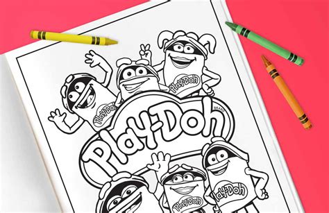 play doh coloring pages printable toys