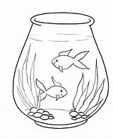 Coloring Fish Printable Bowl Pages sketch template
