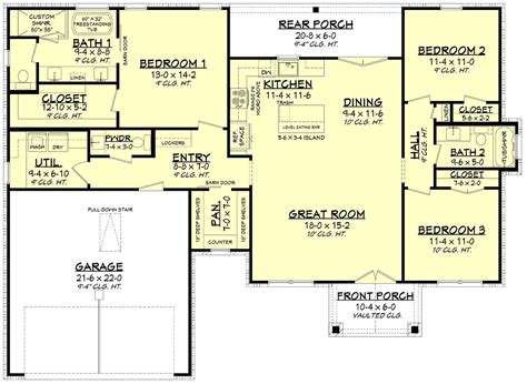 ranch house floor plans  bedroom viewfloorco