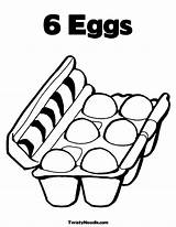 Coloring Carton Milk Egg Pages Getcolorings sketch template