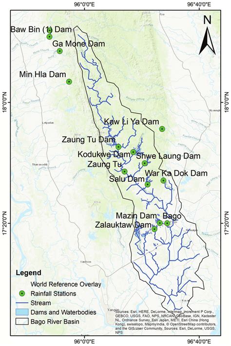 location  study area  existing dams  catchment